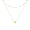 Collar con Colgante de Corazón Pequeño y Esponjoso en Capas Transfronterizo Europeo y Americano Venta Caliente Amor Clásico Simple Versátil Cadena para Clavícula Venta al por Mayor