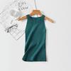 Camisole Sexy de Ombro a Ombro Estilo Coreano Primavera e Verão Feminina Emagrecedora Sem Mangas Top Camiseta Curta de Tricô Base