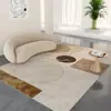 Alfombra de Sala de Estar Estilo Wabi-Sabi Simple Moderno Lujo Accesible Sofá de Gama Alta Cojín Mesa de Café Balcón Dormitorio Mesita de Noche Felpudo de Piso