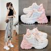 Verano Blanco Suela Gruesa Versátil Casual Deportivo Blanco Populares Zapatos de Mujer Zapatos de Papá Mujer 2025 Primavera y Otoño Nuevo Estilo