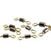 Aohu tapa dura ocho anillos dos colores 8 anillos metal conector giratorio americano accesorios de pesca al por mayor