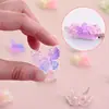 Dulces Accesorios para Uñas Mariposa de Doble Capa con Degradado Estilo Francés de Tamaño Grande, Populares Decoraciones de Mariposa Suaves de Resina Hechas a Mano DIY