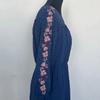 Vestido de Mangas Bordadas para Mujer, Vestido Jacquard Transfronterizo Europeo y Americano de Amazon, Temperamento de Comercio Exterior, Elegante Vestido Largo de Cuello Redondo