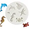 Peixe Capim Marinho Vida Marinha Decoração Molde de Silicone Enfeites Enfeites de Gesso Sabão Micro Paisagem Molde para Fazer