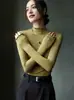Camiseta Térmica Base Coreana para Mujer, Primavera, Otoño e Invierno 2026, Nueva Camiseta de Manga Larga Ajustada con Dobladillo Fruncido