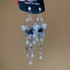 Pendientes de gota con incrustaciones de diamantes transfronterizos europeos y americanos, pendientes de lujo de alta gama, accesorios para orejas de moda de nicho, venta al por mayor desde fabricante de Yiwu