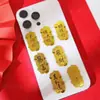 Pegatina Dorada para Teléfono con Contenido de Oro 999, "Princesa, Por Favor Hazte Rica," Buena Suerte y Prosperidad, Regalo de Año Nuevo, Regalo Pequeño, Pegatina para Refrigerador