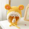 Chapéus de Bebê para Outono e Inverno, Chapéus de Pelúcia Super Fofos e Quentes para Meninos e Meninas, Chapéus de Tricô à Prova de Vento para Crianças Pequenas, Modernos