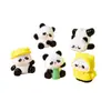 Micro-Paisaje Lindo Muñeco Panda de Bambú Linda Decoración de Jardinería DIY Accesorios Adornos Pequeños de Escritorio