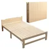 Cama plegable, cama individual, tamaño adulto, simple, para uso doméstico, marco de madera, cama de madera maciza, cama de siesta, económica, cama doble, madera de pino, cama pequeña