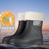Botas de Chuva para Mulheres, Sapatos de Borracha para Mulheres, Botas de Chuva Antiderrapantes Forradas com Lã para Trabalho na Cozinha de Adultos, Sapatos Impermeáveis, Botas de Chuva para Mulheres, Botas de Chuva da Moda