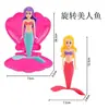 Brinquedo de Mergulho Concha Sereia Boneca Que Pode Mergulhar e Girar para Cima, Brinquedo Criativo para Meninas, Lindo Presente Infantil