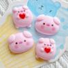 Rubor Cabeza de Cerdo Rosa Amor Cerdo Cuerpo Resina Esmerilada Accesorios DIY Gel Crema Pinza para el Cabello Carcasa para Teléfono Móvil Accesorios para Vaso de Agua