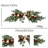 Nuevo colgante de pared navideño simulado con agujas de pino y bayas, corona de puerta, árbol de Navidad, decoración de escena para fiestas y festividades, transfronterizo