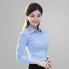 Ropa de Primavera y Otoño Ropa Exterior Blanca Top Interior de Negocios Camisa Blanca Camisa de Manga Larga Fortress para Mujer Ropa de Trabajo Profesional Ropa de Trabajo