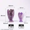 Suministro Transfronterizo Adornos de Ángel de Cristal de Jade de 2 Pulgadas Artesanías de Talla de Piedra Semipreciosa Amatista Adornos de Estilo Europeo