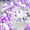 Centro comercial escolar cadena de globos de aniversario traje decoración de cumpleaños boda corona de globos pared de fondo arco cadena de globos