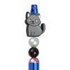 Venta caliente transfronteriza accesorios para gatos DIY cuentas pegamento flexible de PVC removible papelería para estudiantes bolígrafo accesorios con cuentas joyería pequeña