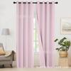 Cortinas de Lino Doble Cara 100% Opacas 240gsm Acabado de Lino Colorido Cortinas de Imitación de Lino Lino Doble Cara Transfronterizo