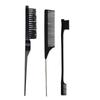 Cabeleireiro Disco Pente de cabelo Plástico pente de cabelo Ponta Cauda pente Cabeça Dupla Escova de Sobrancelha Styling Divisória Destaque Cabeleireiro Ferramentas de beleza