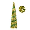 Decoración de Árbol con Lentejuelas Doradas y Verdes de Disco Pequeño Navideño Transfronterizo Arreglo de Decoración de Fiesta Clásico de Gama Alta Venta Directa de Fábrica