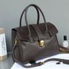 Bolso Tote Portátil de Cuero Vintage Nuevo Transfronterizo Cuero Vacuno Curtido Vegetal Gran Capacidad Maletín Bolso de Negocios para Mujer