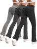 Pantalones de Yoga Elásticos de Bolsillo con Botón Más Vendidos Pantalones Largos Ropa de Trabajo Levanta Glúteos de Cintura Alta Fitness Deportivo Secado Rápido Pantalones de Campana K091