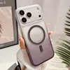 Funda Magnética para Teléfono con Gradiente de Cristal de Hielo Adecuada para Apple 17Promax Personalizada 13/14 Color Transparente Fresco 15 Moderna 16
