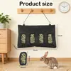 Bolsa de Alimentación para Mascotas Animales de Interior y Exterior Más Vendida en Amazon Amazon Transfronteriza Fácil de Limpiar Bolsa de Alimentación de Heno para Conejos con 4 Agujeros