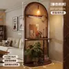 Divisor de Pantalla Tejido de Ratán Madera Maciza Usado Sala de Estar Entrada Directamente Frente a la Puerta Pantalla Base Pasillo Dormitorio Nuevo Estante de Almacenamiento de Arte