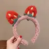Celebridad de Internet Niña Linda Fresco Tres Dimensiones Fresa Diadema Dulce Mori Diadema Lavar Cara Maquillaje Presión Banda para el Cabello Corea del Sur Accesorios para la Cabeza Moda