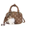 Bolso pequeño cuadrado de lunares lindo estilo coreano para mujer, bolso de mano de moda, nuevo modelo 2026, bolso simple de hombro y cruzado para el día a día