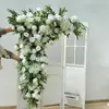 Canto de flor de simulação transfronteiriça flor de casamento auditório cenário decorativo fileira de flores caminho de flores guia flor atacado adereços de casamento