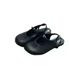 Sandálias Mollykiki Estilo Francês Mary Jane Fechadas na Ponta Slip-On, Novidade Verão 2026 Sandálias Versáteis Preguiçosas para Uso ao Ar Livre