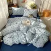 2026 Novo Estilo Fio Bouclé Estampado Capa de Edredom Individual e Conjunto de Quatro Peças