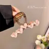 Clip de Estilo Fragancia Pequeña de Alta Gama Coreano Clip para el Cabello de Perla Verde Clip de Tiburón Grande Flor Grande Accesorios para el Cabello Diadema