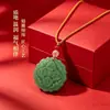Chaveiro Flor de Lótus Oito Tesouros, Colar Vintage, Presente para Boa Sorte e Paz, Pingente Versátil Estilo Chinês