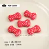 Ponto Vermelho Xadrez Coração Laço Contas Furo Reto Corrente para Celular Bolsa Pendurar Acessórios DIY Material Contas Feitas à Mão