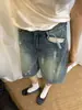 Shorts Vaqueros de Cinco Puntos con Salpicaduras Estilo Retro Americano para Mujer Verano 2026 Nuevos de Cintura Alta Holgados de Pierna Ancha