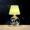 Bola de Cristal Tallada en 3D Transfronteriza Luz Nocturna Luminosa Lámpara de Mesa de Escritorio para Dormitorio Adornos Decorativos de Ambiente Regalo de Cumpleaños