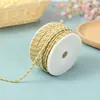 Fio de poliéster dourado de 2mm 3mm, três fios, corda de cor para pulseira DIY, corda trançada cor de cabelo, corda de mão, tornozeleira, atacado