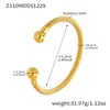 Pulsera elástica de acero inoxidable de tres colores con cuello de cisne, misteriosa, transfronteriza, con baño de oro de 18 quilates, brazalete abierto irregular, brillante y exagerado