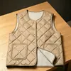 Chaleco Ligero de Algodón Estilo Nuevo 2026 para Mujer, Chaleco Corto sin Cuello Otoño e Invierno, Chaqueta Redonda Talla Grande