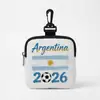 2026 Copa do Mundo de Futebol Transfronteiriça Bandeira Nacional Fone de Ouvido com Fio Bolsa de Armazenamento Bolsa de Transporte Portátil Porta-Cartões Porta-Moedas