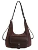 Bolso Tote Retro Maillard Transfronterizo para Viajes de Negocios, Nuevo Bolso de Moda Simple Versátil para Mujer, Mochila de Gran Capacidad, Bolso Cruzado
