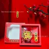 Pegatina de Teléfono Colorida de Oro Puro 999 Estilo Perlas de Agua, Lámina de Oro de Paz y Alegría, Riqueza Creciente, Colgante para Bolso
