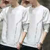 Nueva colección Primavera/Otoño 2026: camiseta base elástica para hombre, camiseta de manga larga con cuello redondo, ropa de moda para primavera/otoño