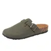 Zapatillas de Medias Birkenstone para Hombre Verano Ropa Exterior Slip-on Sandalias de Punta Cerrada de Moda Sandalias para Hombre Casa Oficina Pareja