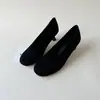 ¡Diseño de Nicho! Zapatos de Abuela Retro Verdes de Punta Redonda con Tacón de Aguja y Boca Baja, Zapatos Pequeños de Piel, Zapatos de Vestir