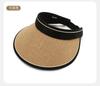 Sombrero de Sol Plegable de Rafia, Sombrero para Mujer con Protección Solar, Sombrero de Verano para Mujer